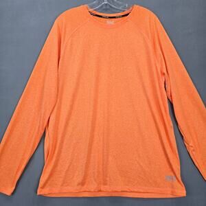 Everlast Sport Tee Orange Long Sleeves Classic Crew Neck Activewear Men's L Top